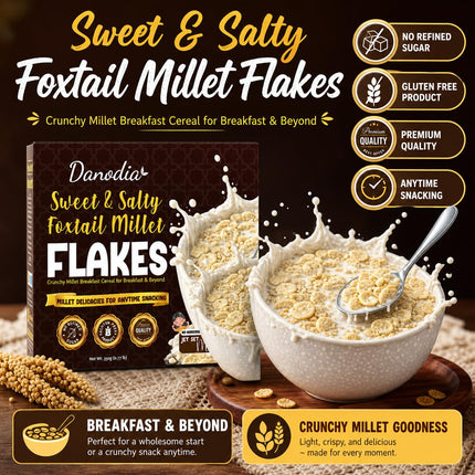 Organic Sweet & Salty Foxtail Millet Flakes, 350g
