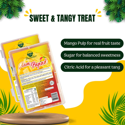 Mango Aam Papad Fruit Leather, Chewy Indian Candy Snack, 150g