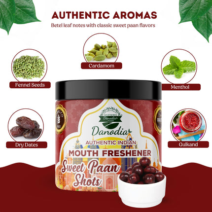 Sweet Paan Shots Candy Snack, Indian Mukhwas, 150g, US Pantry