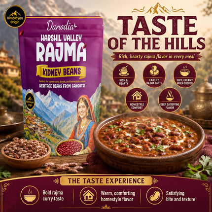 Harshil Valley Rajma Beans, Whole Dried, 2 lb Pack, US Pantry
