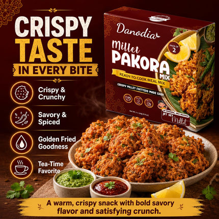 Millet Pakora Mix, Ready to Cook, 250g x 2, Quick Indian Meal