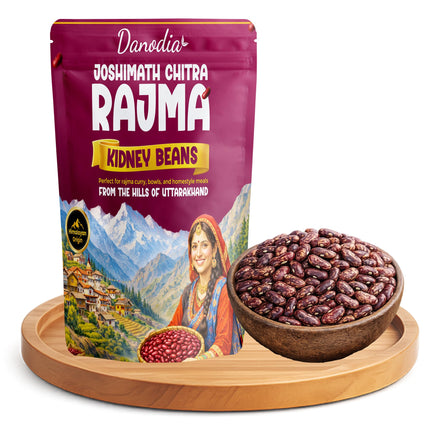 Joshimath Chitra Rajma Beans, Whole Dried, 2 lb, Pantry Pack