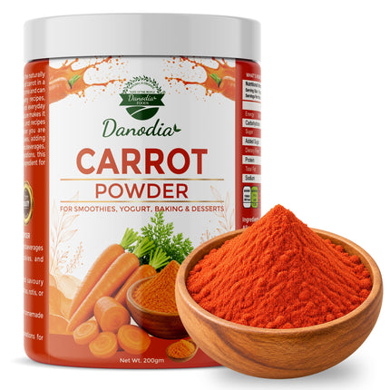 Carrot Powder, Smoothies & Baking, 200g Pack, Smoothie Pantry