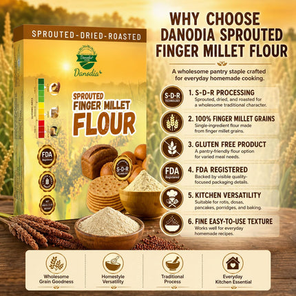 Organic Sprouted Finger Millet Flour 2lbs