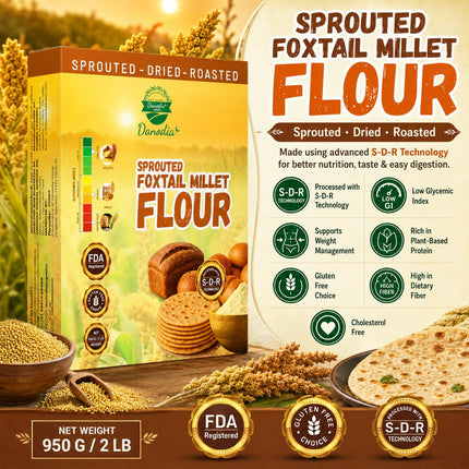 Organic Sprouted Foxtail Millet Flour 950g/2 lb