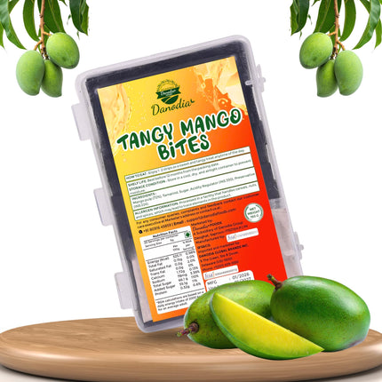 Tangy Mango Jelly Bites, Chewy Indian Candy Snack, 150g, Pack