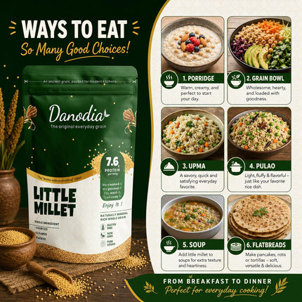 Organic Little Millet Whole Grain, 950g / 2 lbs
