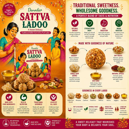 Sattva Ladoo, Indian Sweet Snack, 250g Pack, On-the-Go Snack