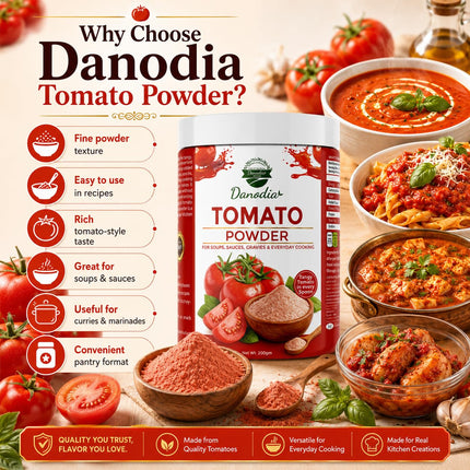 Tomato Powder, Soups & Sauces, 200g Pack, for Drinks & Baking