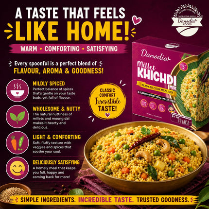 Millet Khichdi Mix, Ready to Cook, 250g Pack x 2, Pantry Pack