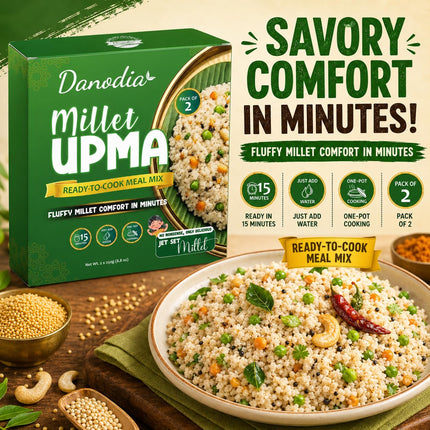 Instant Millet Upma Mix, Ready to Cook, 250g x 2, Pantry Pack