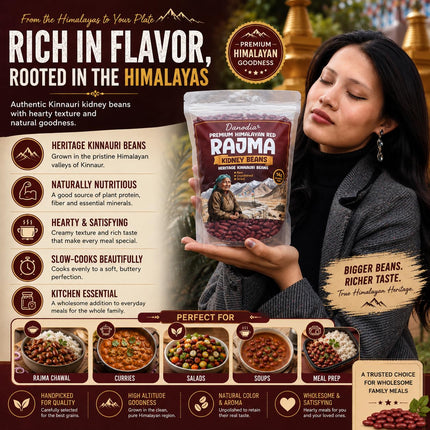 Capsule Rajma Kidney Beans, Whole Dried, 2 lb Pack, US Pantry