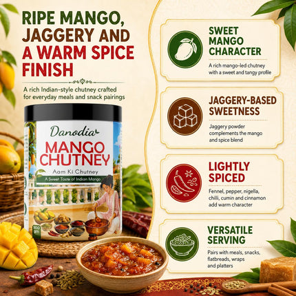 Mango Chutney 500g (17.64 oz), Traditional Indian Mango Condiment