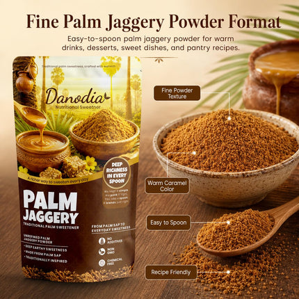 Organic Palm Jaggery Powder, 1 lb | Traditional Sweetener