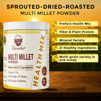Multi Millet Health Mix, Gluten-Free, 400g Pack, Pantry Snack