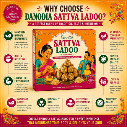 Sattva Ladoo, Indian Sweet Snack, 250g Pack, On-the-Go Snack