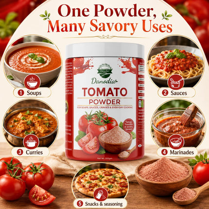 Tomato Powder, Soups & Sauces, 200g Pack, for Drinks & Baking