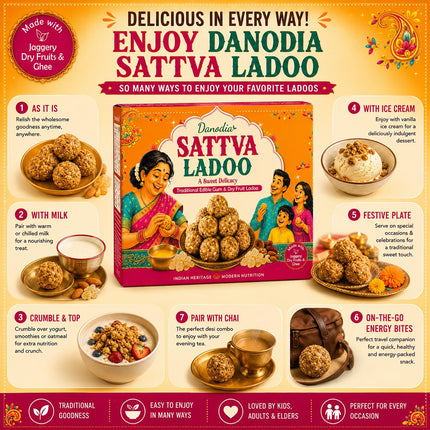 Sattva Ladoo, Indian Sweet Snack, 250g Pack, On-the-Go Snack