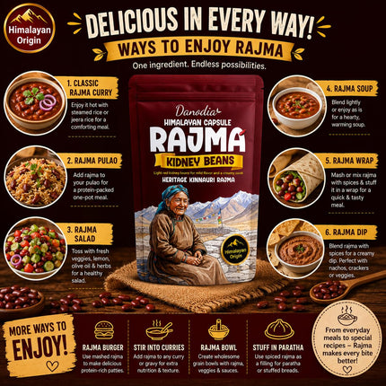 Capsule Rajma Kidney Beans, Whole Dried, 2 lb Pack, US Pantry