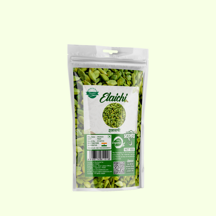 Organic Green Cardamom Super Bold 8+mm (Choti Elaichi)