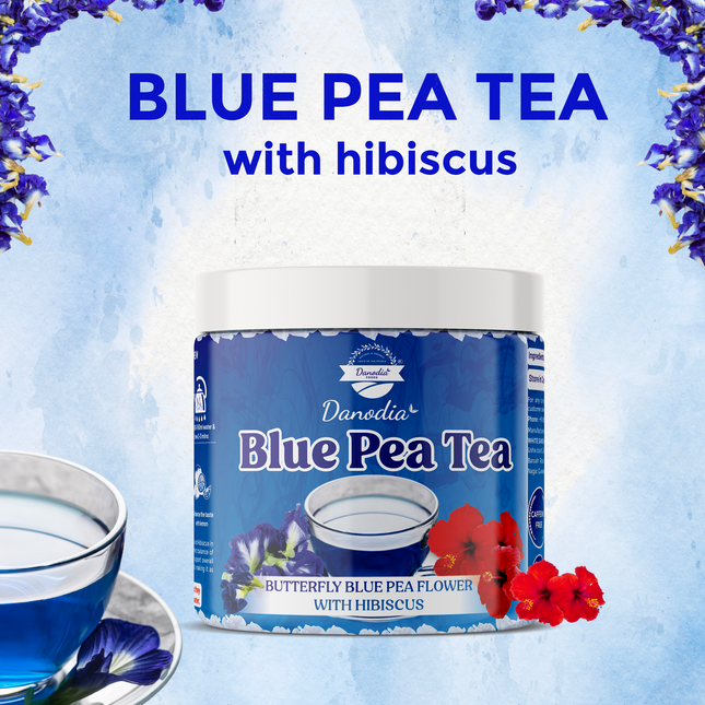 Danodia Foods Blue Pea Tea With Wild Hibiscus, Herbal Tea Blend