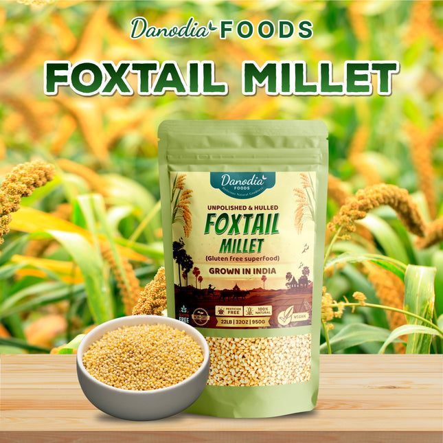 Organic Foxtail Millet, Unpolished & Gluten Free Whole Grain Millet 950g / 2lbs