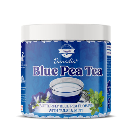 Danodia Foods Blue Pea Tea with Tulsi (Basil) and Mint, Herbal Tea Blend