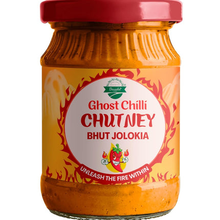 Danodia Foods Ghost Chili Chutney, Bhut Jolokia - Extra Hot, 1 Million, SHU-3.5 oz